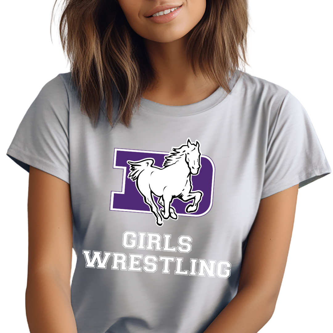 DeSales Moisture Wicking Tee - GIRLS WRESTLING DESIGN