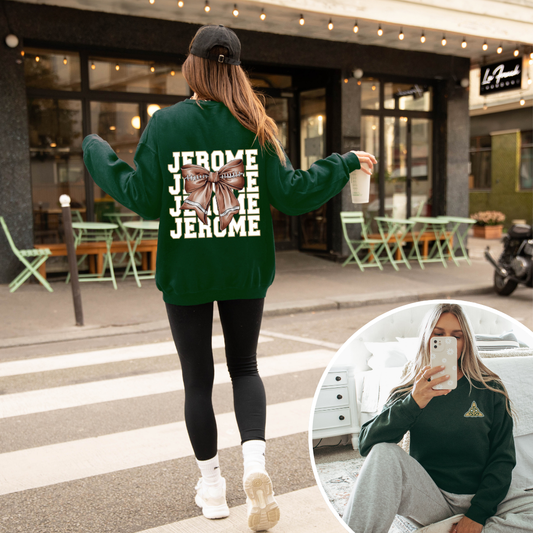 Jerome PRETTY PREP Logo Football Crewneck Sweatshirt