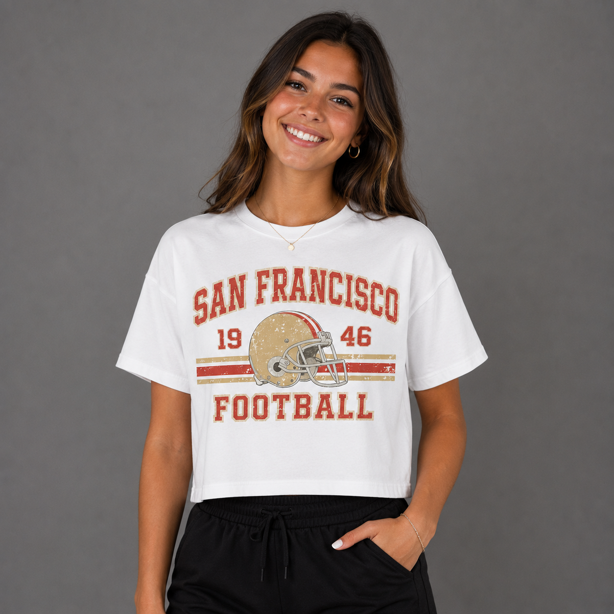 DFL 49ers Vintage Modest Crop