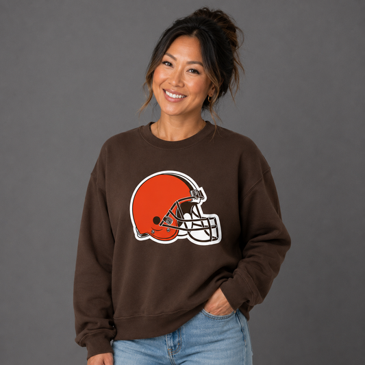 DFL Browns Helmet Crewneck Sweatshirt