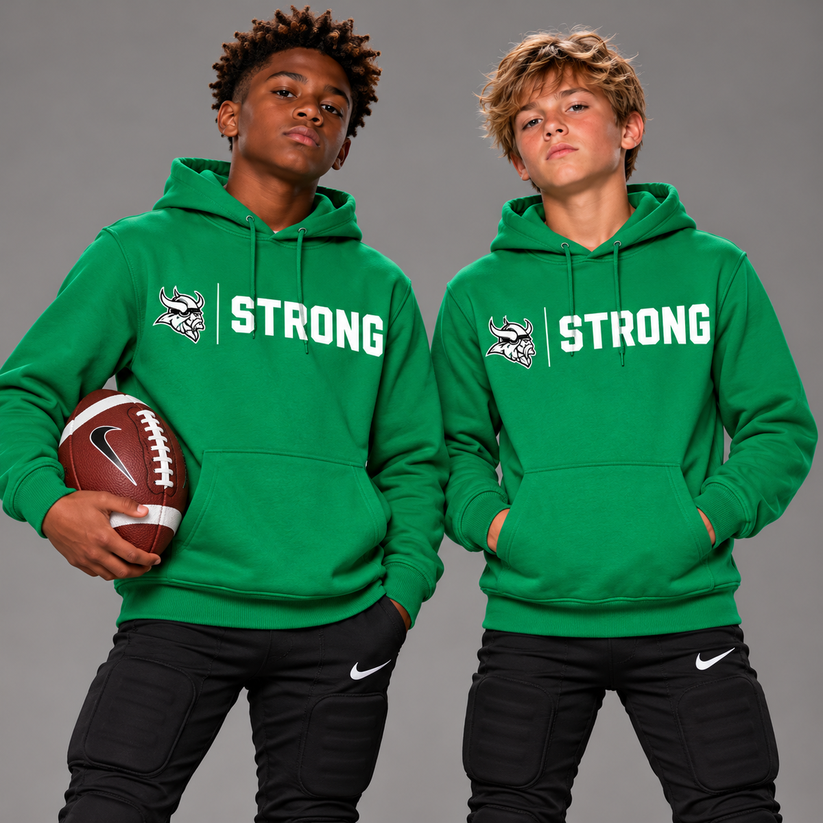 DFL Vikings Strong Hoodie GREEN STORM