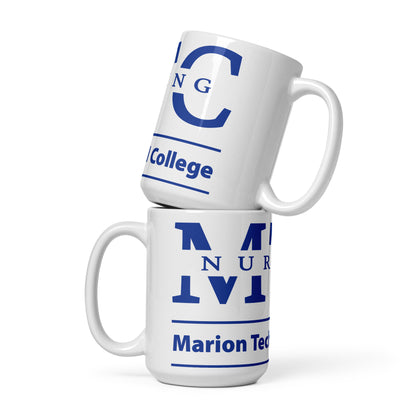 Marion Technical College Nursing White glossy mug