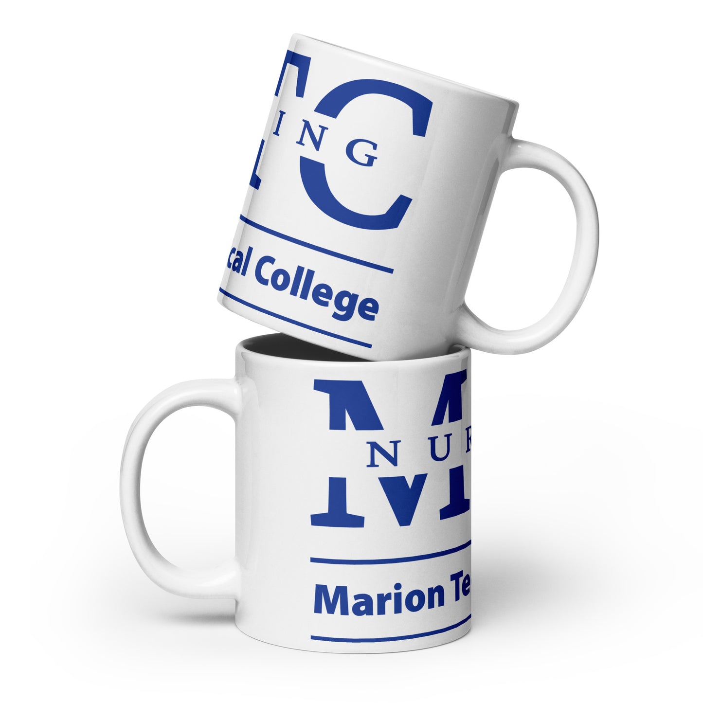 Marion Technical College Nursing White glossy mug